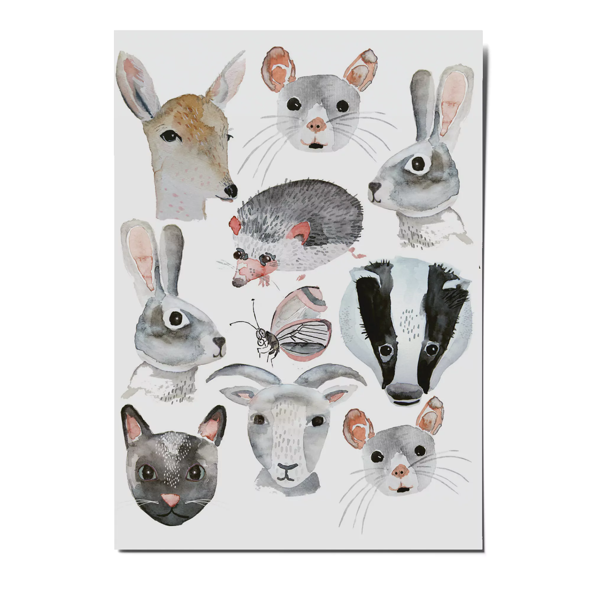Nachhaltige nuukk Bio Kindertattoos / Tattoos, vegan, Motive: Dachs, Hase, Ziege, Maus, Reh, Igel, Katze. Tattoos Tierfreunde