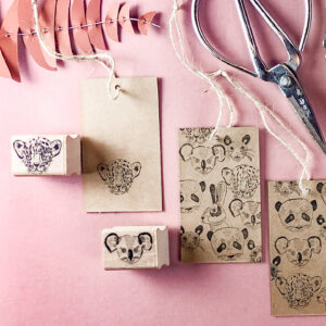 Stempel mit Panda, Koala, Leopard, Hase von nuukk