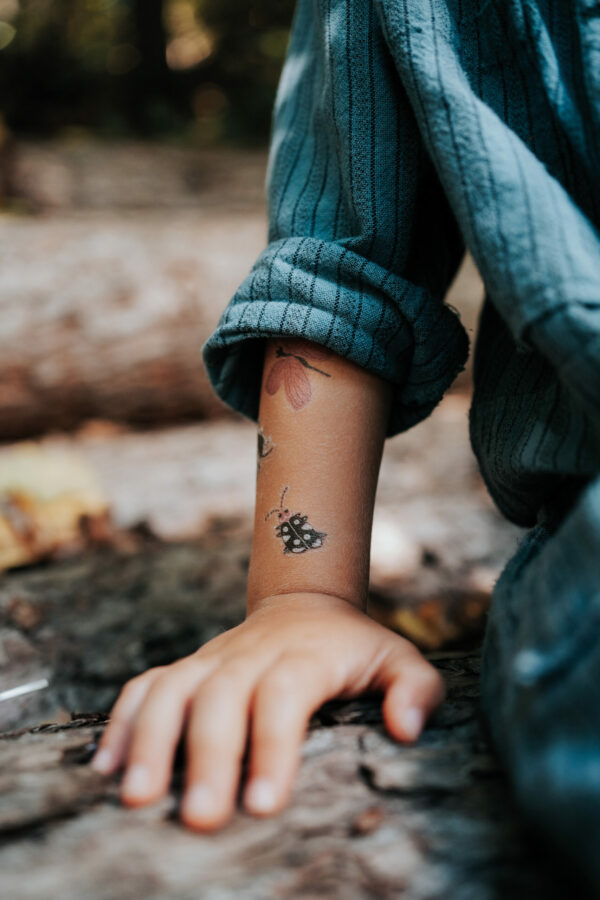 nuukk Bio Kindertattoos / Tattoos, vegan, Motive: Käfer, Marienkäfer, Schmetterling, Insekten