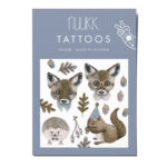 nuukk Bio Kindertattoos / Tattoos, vegan, Motive: Fuchs, Eichhörnchen, Igel, Herbst, Waldtiere