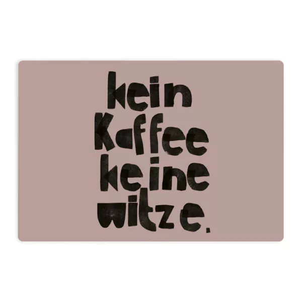 nuukk Frühstücksbrettchen “Keine Witze”, Schneidebrettchen für Kinder, laminiertes Birkenfurnier, Illustration: Halfbird