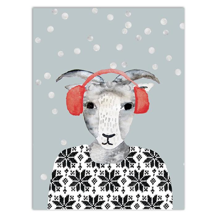 nuukk Postkarte “Winter Ziege”