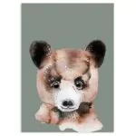 nuukk Postkarte aus Holzschliffpappe “Braunbär”