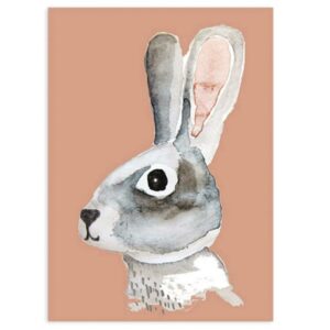 nuukk Postkarte aus Holzschliffpappe “Hase”
