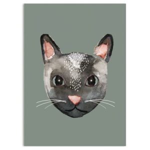 nuukk Postkarte aus Holzschliffpappe “Katze”