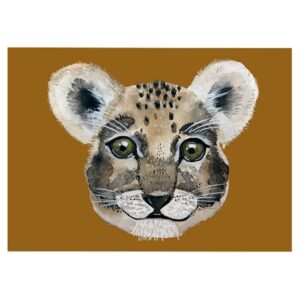 Postkarte aus Holzschliffpappe “Löwe”