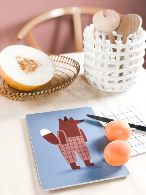 nuukk Schneidebrettchen CuttingBoard Fuchs Grid tiny 2