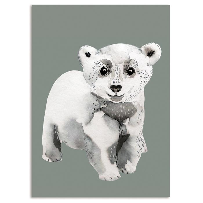 nuukk Postkarte aus Holzschliffpappe “Eisbär”