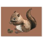 nuukk Postkarte aus Holzschliffpappe “Eichhörnchen”