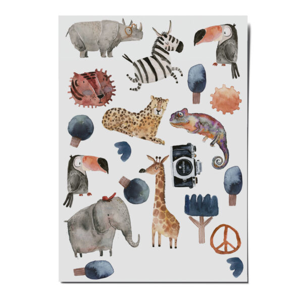 nuukk Bio Kindertattoos / Tattoos, vegan, Motive: Zebra, Wal, Dackel, Elefant, Tiere