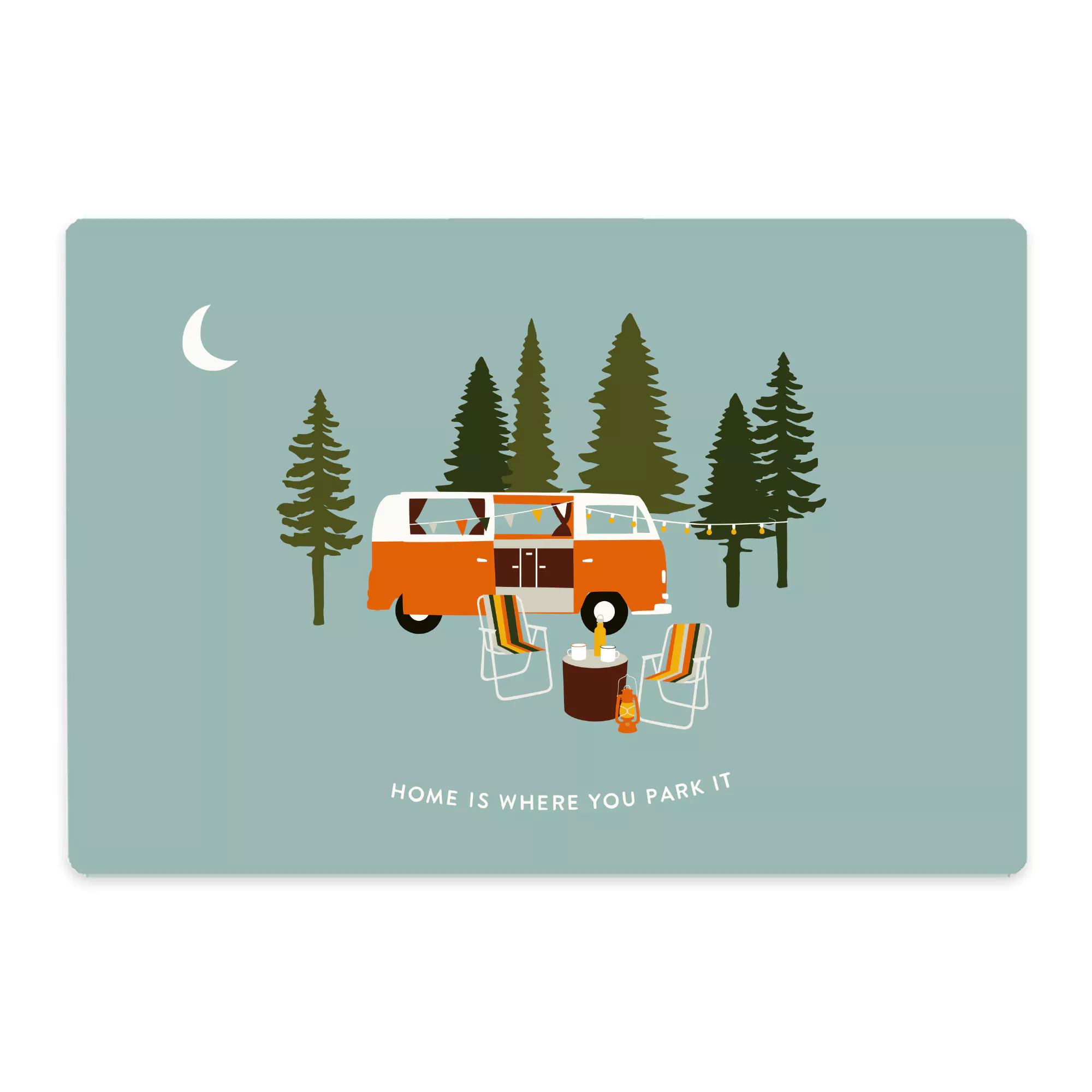 Frühstücksbrettchen Campervan, nuukk, Frühstücksbrettchen für Kinder, Schneidebrett, spülmaschinenfest, Motive: Camper, Bully, Wohnwagen