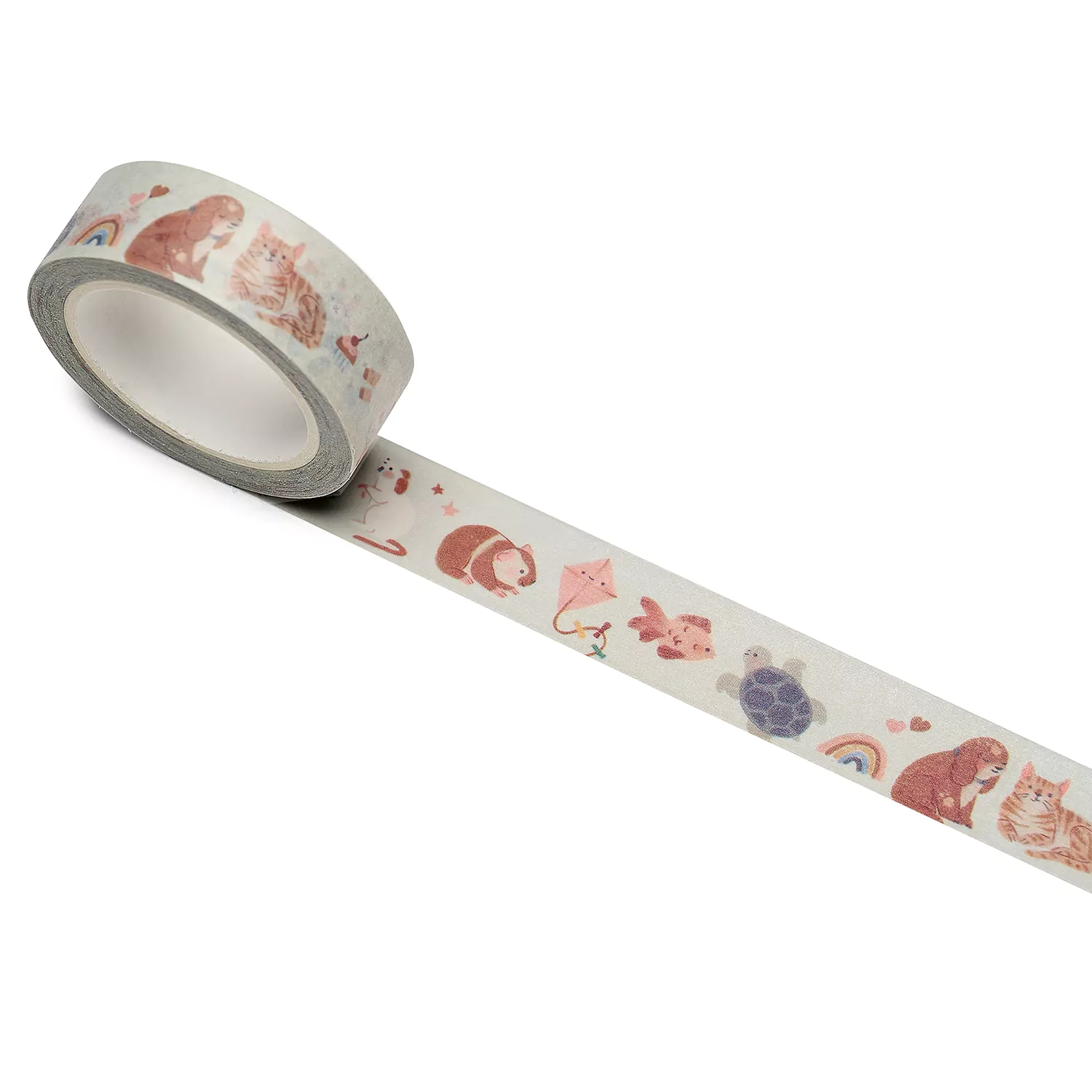Washi Tape / Klebeband von nuukk, Motive: Hund, Katze, Goldfisch, Regenbogen, Hamster, Schildkroete