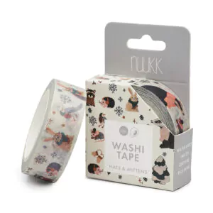 Washi Tape / Klebeband von nuukk, Motive: Dachs, Winter, Wintertiere, Hase, Igel, Waschbär, Tannenbaum, Weihnachten, Schneeflocken, Eiskristalle, Sterne