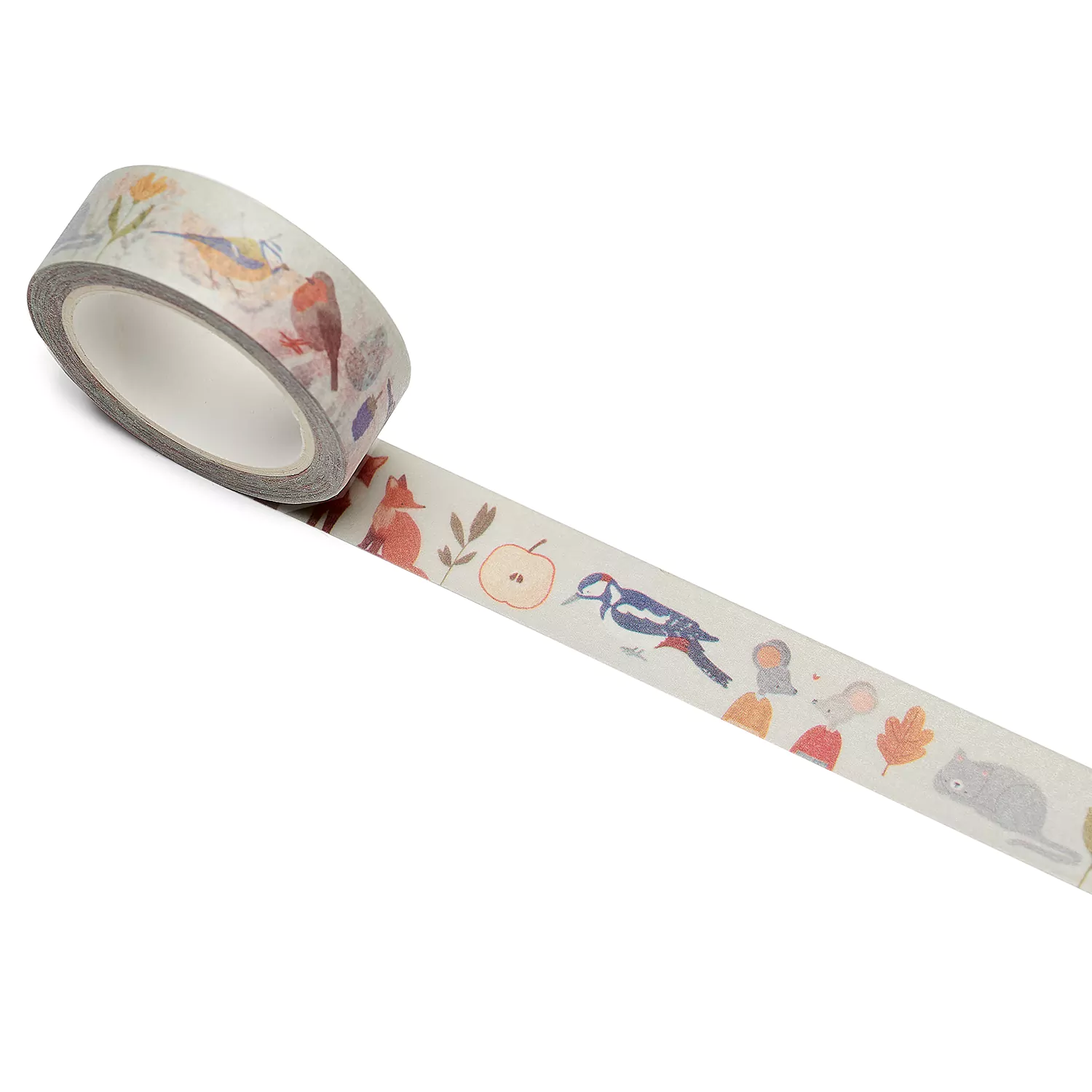 Washi Tape / Klebeband / Masking Tape von nuukk "Little Piep", Motive: Fuchs, Mäuse, Schmetterling, Apfel