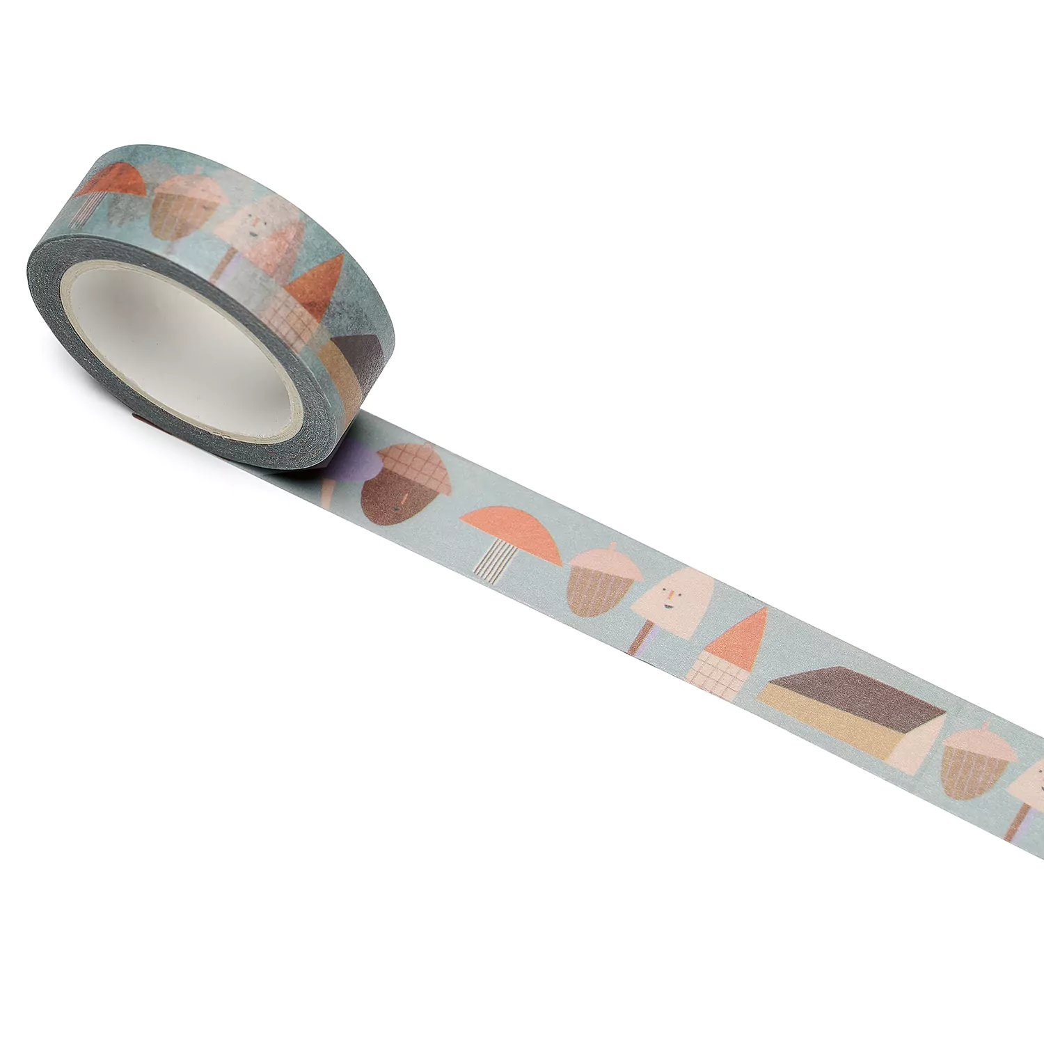 Washi Tape / Klebeband / Masking Tape von nuukk "Pilze", Motive: Pilz, Haus. Farbe: hellblau