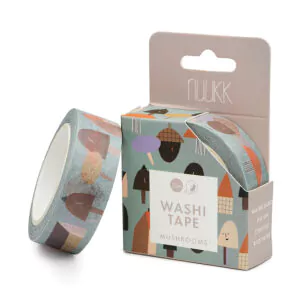 Washi Tape / Klebeband / Masking Tape von nuukk "Pilze", Motive: Pilz, Haus. Farbe: hellblau