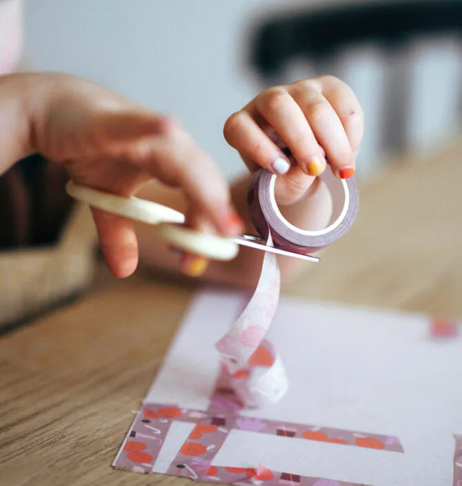 Geburtstagskarte basteln mit Washi Tape