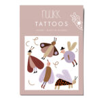 nuukk nachhaltige Kindertattoos “Flatterfreunde”: mit Illustrationen von Anna Katharina Jansen. Schmetterlinge, Marienkäfer, Falter, Insekten, Falter, Biene, Hummel. Es summt und brummt.