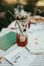 Sommerparty, nuukk, Gläser mit Porzellansticker verzieren, Sommer-Drink, Sommerparty für Kinder