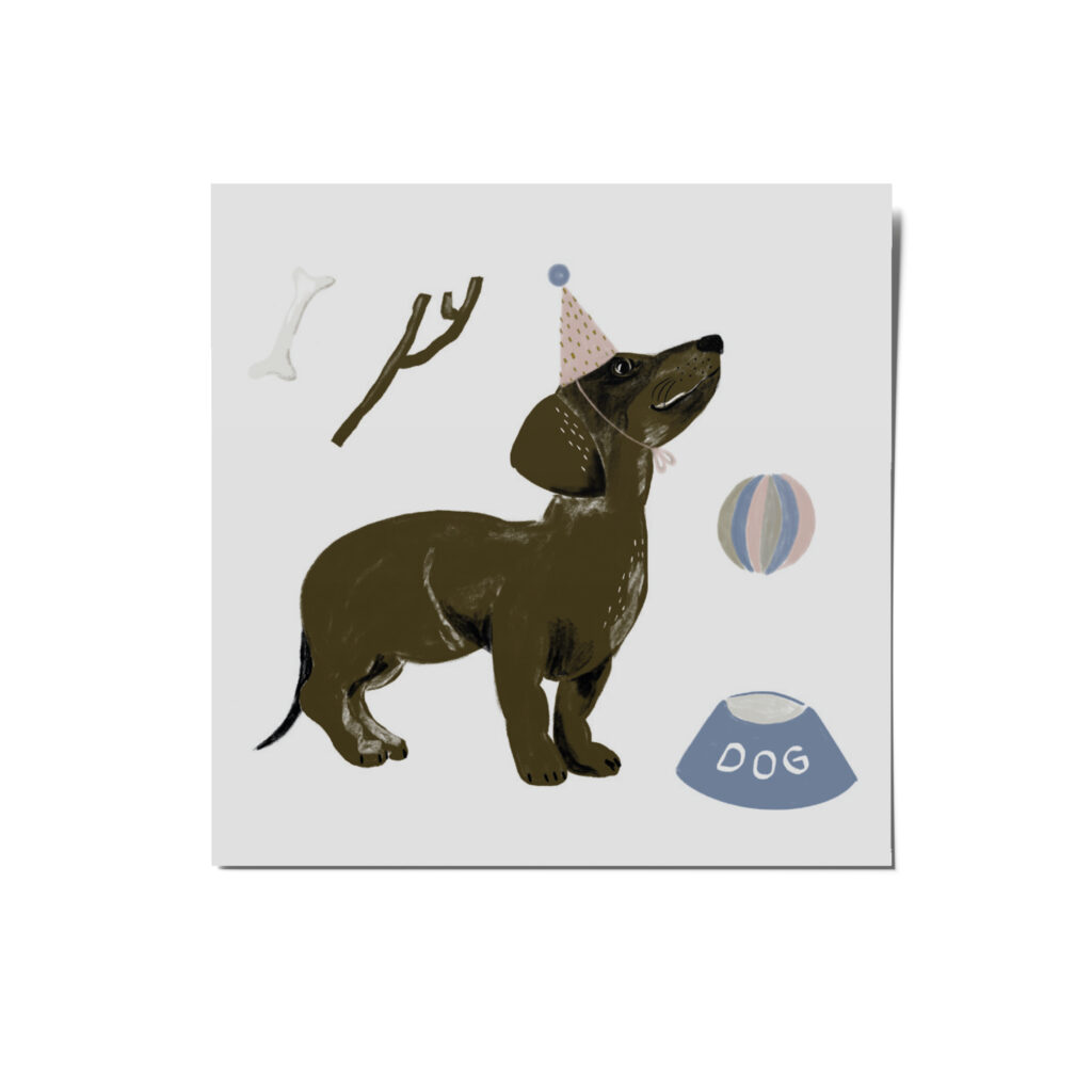 Minitattoo Dackel, Aquarell-Illustration, Migebsel, Kindergeburtstag, Geschenk, nachhaltig, Kindertattoo