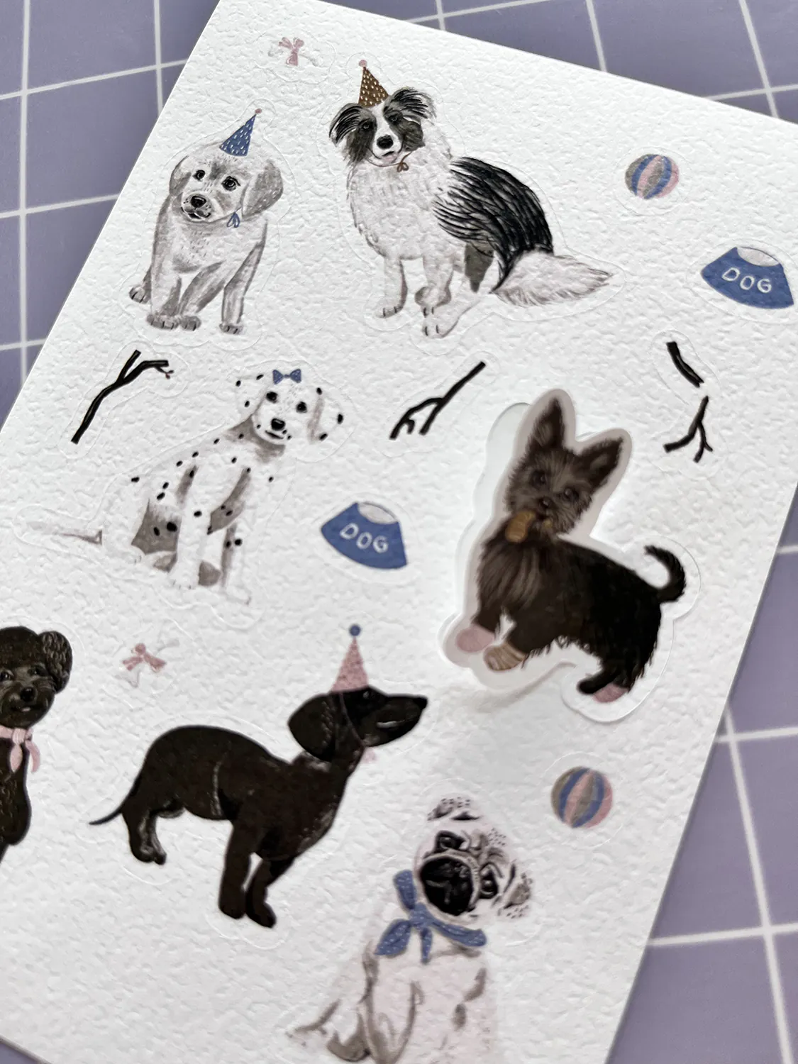 Hunde Papieraufkleber web