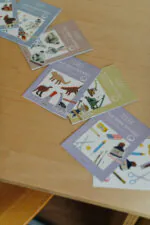 Stickerbogen, Papieraufkleber für Kinder mit Tiermotiven, Baustelle