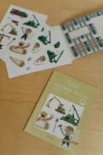 Stickerbogen, Aufkleber für Kinder "Baustelle" Bagger, Kran, Schaufel, Schubkarre, Maulwurf