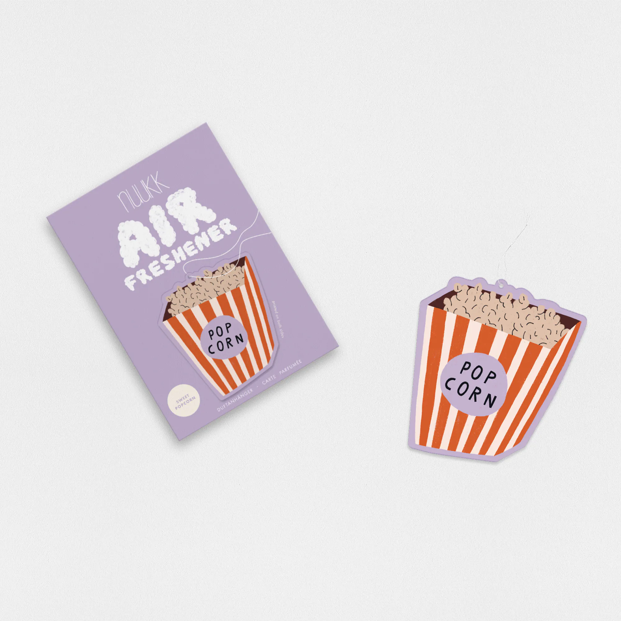 Duftanhänger Popcorn, Duftbaum, Vanilleduft, Raumduft, Auto, WC, Popcorn