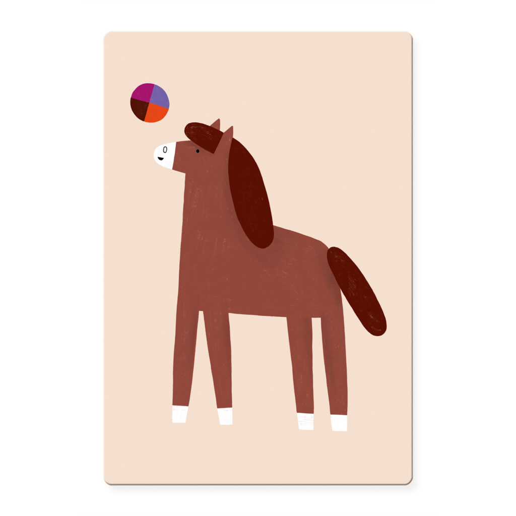 Frühstücksbrettchen Pony, Schneidebrett für Kinder, Birkenfurnier, Pferd, Anna Katharina Jansen