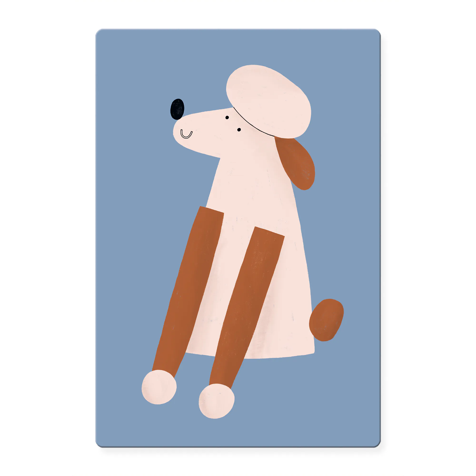 Frühstücksbrettchen Pudel, Schneidebrett für Kinder, Birkenfurnier, Hund, Anna Katharina Jansen