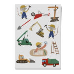 Tattoos Baustelle, Kindertattoos, LKW, Lastwagen, Kran, Bagger, Melinda Berti