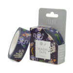 Washi Tape Space. Masking Tape mit Planeten, Rakete, Alien, Weltraum-Kuh, Sterne, Mond
