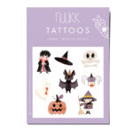 Tattoos Halloween, Kindertattoos, Fledermaus, Spinne, Vampir, Hexe, Gespenst, Kürbis, Totenkopf, Melinda Berti