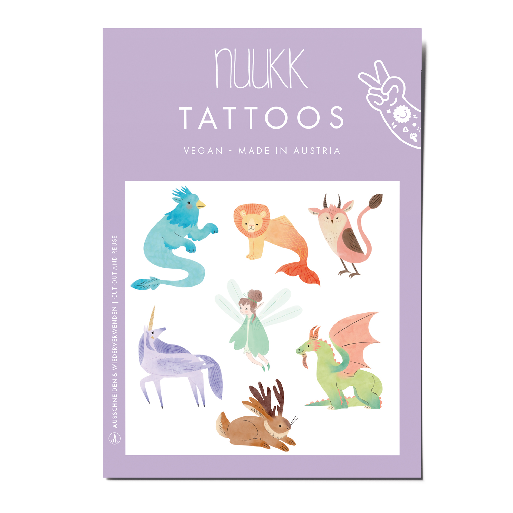 Tattoos Einhorn, Kindertattoos, Fee, Drache, Fantastische Tiere, Melinda Berti