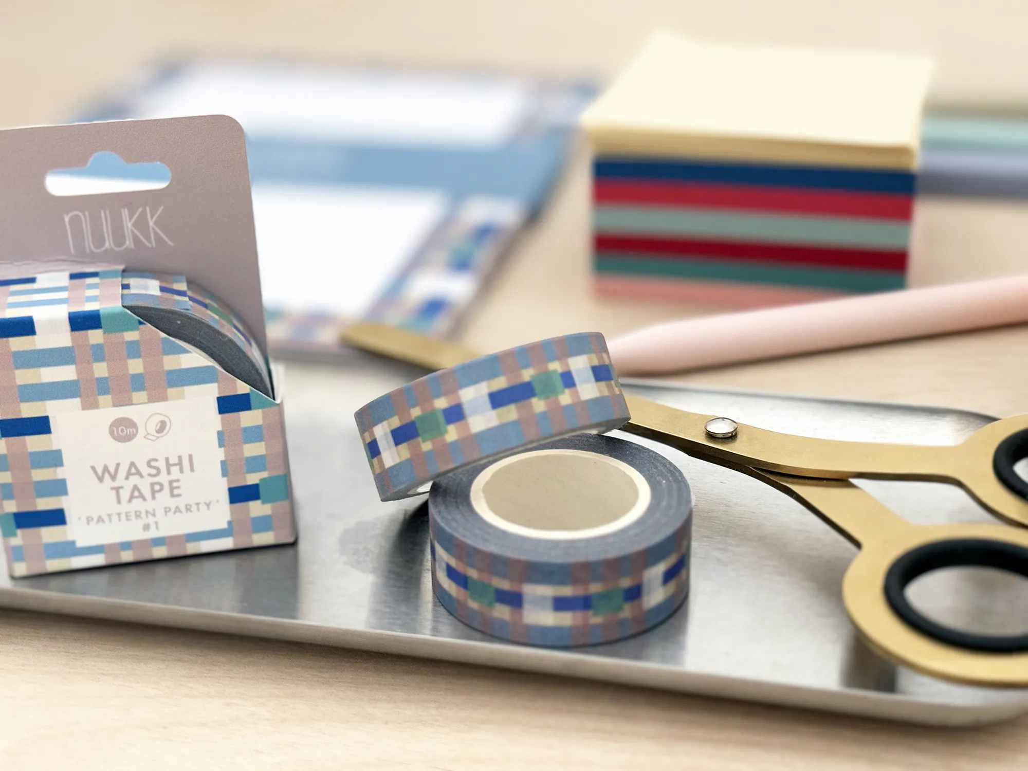Papeterie, Pattern Party, Schreibtisch, Washi Tape, Notizblock