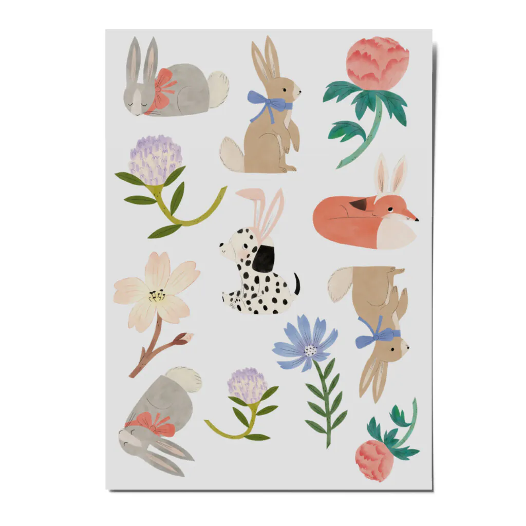 Tattoos Ostern, Kindertattoos, Osterhase, Hase, Blumen, Frühling, Osternest