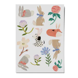 Tattoos Ostern, Kindertattoos, Osterhase, Hase, Blumen, Frühling, Osternest