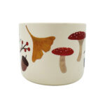 Kindertasse Waldtiere, Maus, Vogel, Pilze, Blätter, Tierzeichnung, rPET, lebensittelsicher, LFGB, EU-Standards