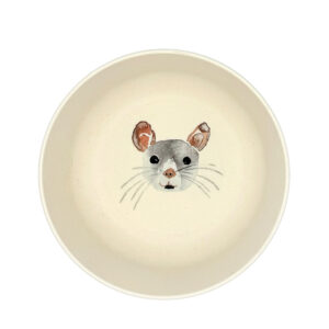 Kinderschüssel Maus, Aquarellzeichnung, rPET lebensittelsicher, LFGB, EU-Standards