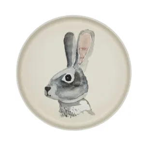 Kinderteller Hase, Tierzeichnung, rPET, lebensittelsicher, LFGB, EU-Standards