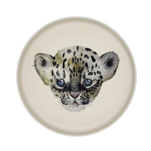 Kinderteller Leopard, Löwe, Tierzeichnung, rPET, lebensittelsicher, LFGB, EU-Standards