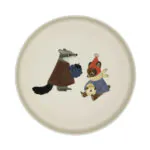 Kids plate forest animals, badger, bear, animal drawing, rPET, food-safe, LFGB, EU standards