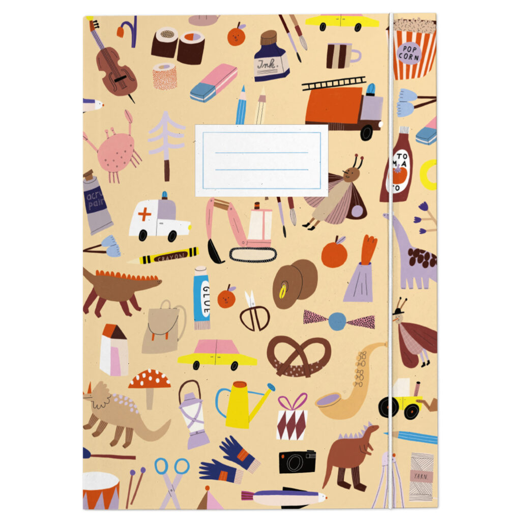 Coole Postmappe für die Grundschule. Platz für 50 Blätter. Hübsche Motive. Mitteilungsmappe für Schulkinder.