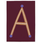 Postkarte A#2, Postkarte Buchstabe A, illustrierte Postkarte mit Buchstabe A, ABC Postkarten, Postkartenset ABC, Buchstabenpostkarten von Anna Katharina Jansen