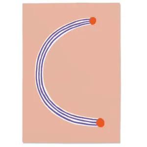 Postkarte C, Postkarte Buchstabe C, illustrierte Postkarte mit Buchstabe C, ABC Postkarten, Postkartenset ABC, Buchstabenpostkarten von Anna Katharina Jansen