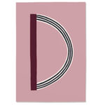 Postkarte D#2, Postkarte Buchstabe D, illustrierte Postkarte mit Buchstabe D, ABC Postkarten, Postkartenset ABC, Buchstabenpostkarten von Anna Katharina Jansen
