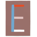 Postkarte E, Postkarte Buchstabe E, illustrierte Postkarte mit Buchstabe E, ABC Postkarten, Postkartenset ABC, Buchstabenpostkarten von Anna Katharina Jansen