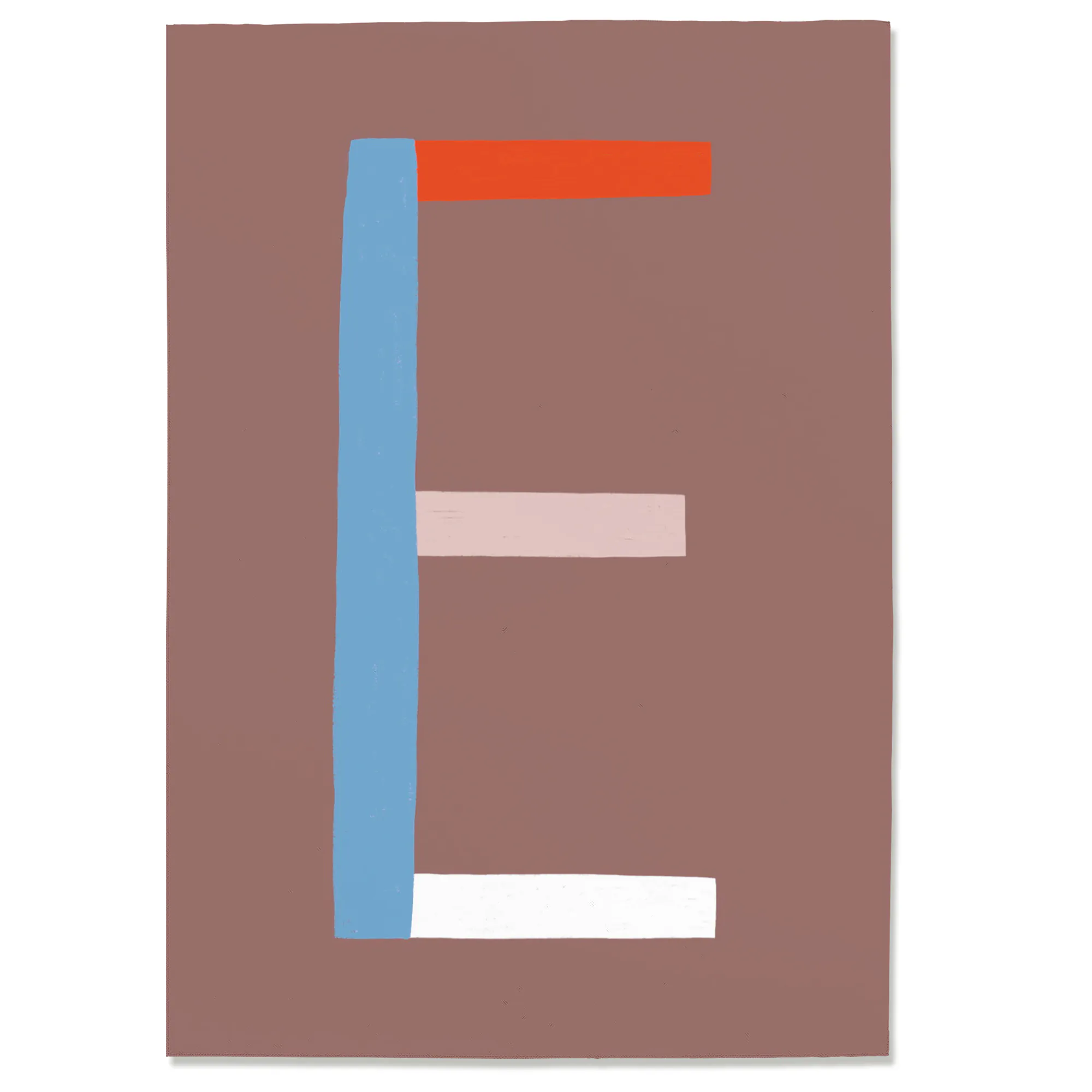 Postkarte E, Postkarte Buchstabe E, illustrierte Postkarte mit Buchstabe E, ABC Postkarten, Postkartenset ABC, Buchstabenpostkarten von Anna Katharina Jansen