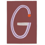 Postkarte G, Postkarte Buchstabe G, illustrierte Postkarte mit Buchstabe G, ABC Postkarten, Postkartenset ABC, Buchstabenpostkarten von Anna Katharina Jansen
