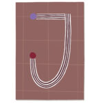 Postkarte J, Postkarte Buchstabe J, illustrierte Postkarte mit Buchstabe J, ABC Postkarten, Postkartenset ABC, Buchstabenpostkarten von Anna Katharina Jansen